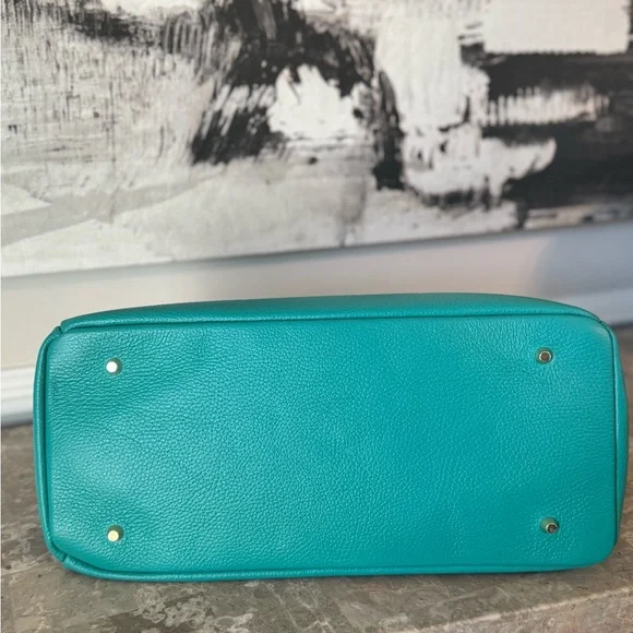 MadBag BIRKIMAD 40 Structured Italian Leather Tote – Teal NWT - Picture 14 of 14